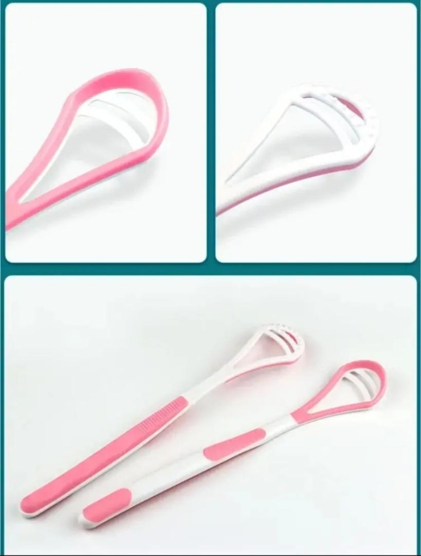 Tongue scraper, suitable KIDS & ADULTS provides healthy oral care, is easy to use, and helps combat bad breath. Travel portable cleaner Tongue coating cleaning brush