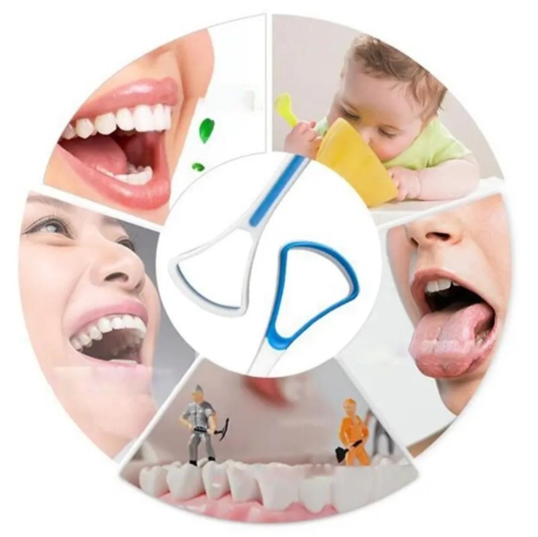 Tongue scraper, suitable for adults and children, provides healthy oral care, is easy to use, and helps combat bad breath. Travel portable cleaner Tongue coating cleaning brush