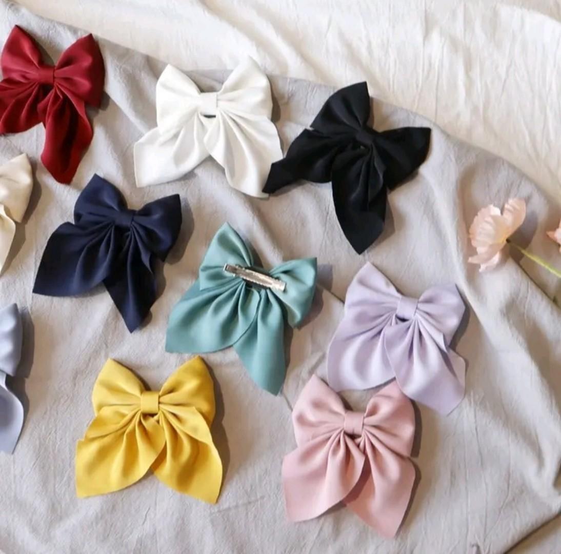 Hair Bow,short cute satin hair bow(Butterfly design)A Must have for a baby girl