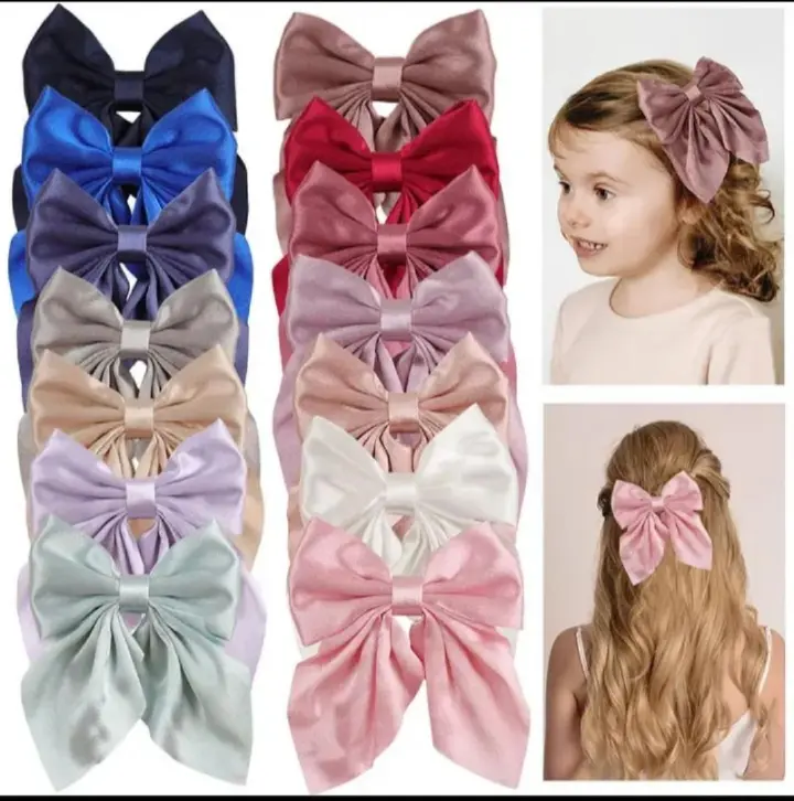 Hair Bow,short cute satin hair bow(Butterfly design)A Must have for a baby girl