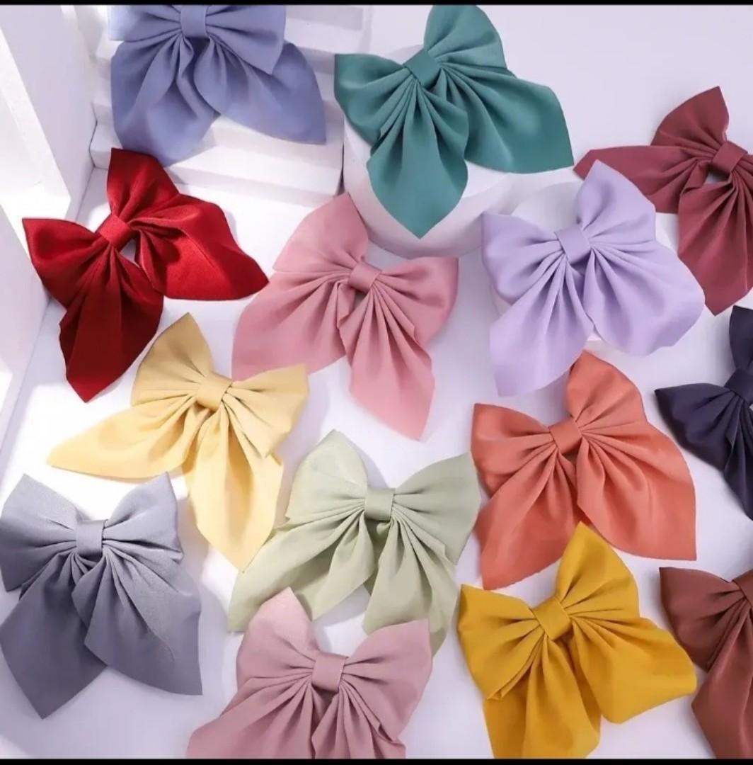 Hair Bow,short cute satin hair bow(Butterfly design)A Must have for a baby girl