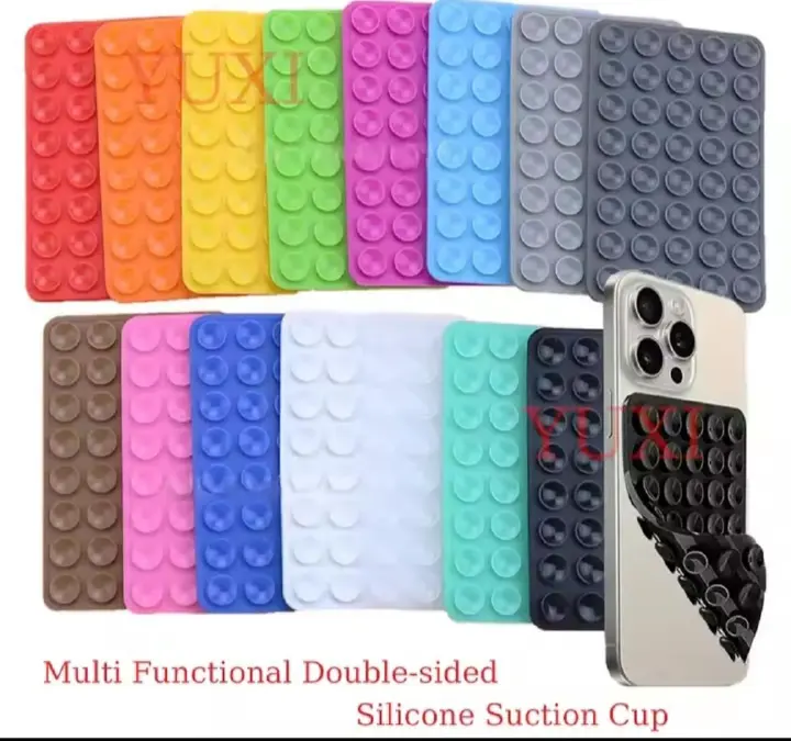 Silicone Suction(RE_USABLE) Cup Phone Case Mount , Phone Accessories Hands-Free Strong Grip Holder for Selfies and Videos, Silicon Phone Stand Fits for iPhone and Android, 1pcs