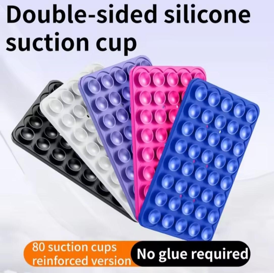 Silicone Suction(RE_USABLE) Cup Phone Case Mount , Phone Accessories Hands-Free Strong Grip Holder for Selfies and Videos, Silicon Phone Stand Fits for iPhone and Android