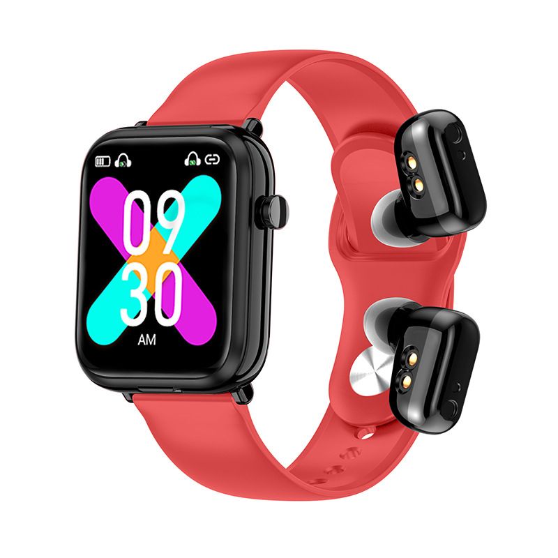 New Men's Smart Watch With Earbuds X8S Sports Fitness Smartwatches Bluetooth Call Square Touch Control Woman Smart Watch TWS in-ear Wireless Earphone 2-in-1 Heart Rate Monitor Fitness Smartwatch