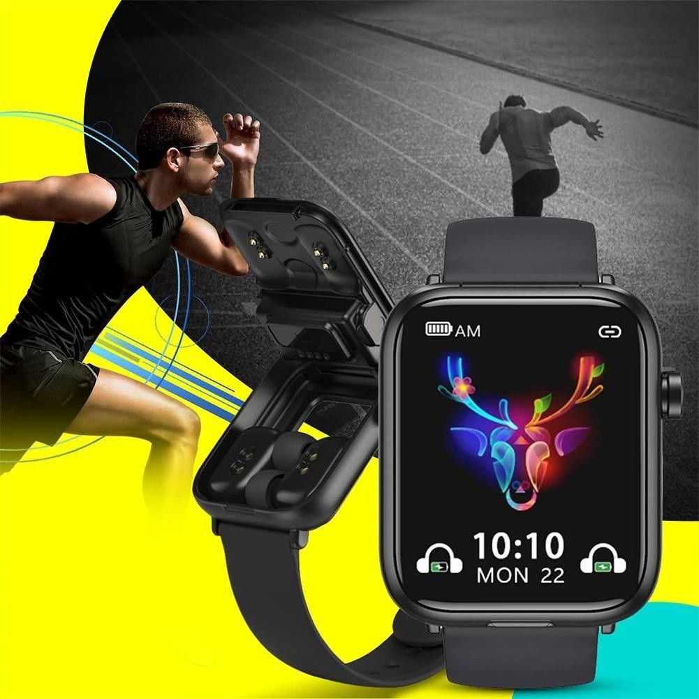 Men's Bluetooth Smart Watch with earbuds TWS 2-in-1 Smartwatches Fitness Sports Watch Wrist Watch With Bluetooth Earphone Touch Woman Smart Watch Heart Rate Monitor X8S Waterproof smart watch for men