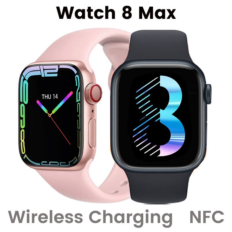 Smart Watch Watch 8 Max NFC Fitness Track Bluetooth Call Heart Rate Monitoring Waterproof Sports Watches Series 8 X8 Smart Watch Waterproof Unisex Smartwatch For Men/Women Bluetooth Smart watch