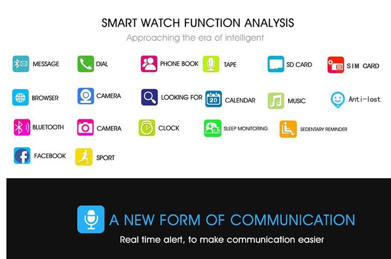 Q18 Smart watch With SIM Card Slot TF Slot Bluetooth smart watch Men Women smart watch With Camera Curved screen 1.54'' 350mAh battery MP3 Player 64M memory Touch Screen Smartwatch Sports Smart Watch