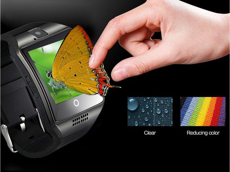 Q18 Smart watch With SIM Card Slot TF Slot Bluetooth smart watch Men Women smart watch With Camera Curved screen 1.54'' 350mAh battery MP3 Player 64M memory Touch Screen Smartwatch Sports Smart Watch