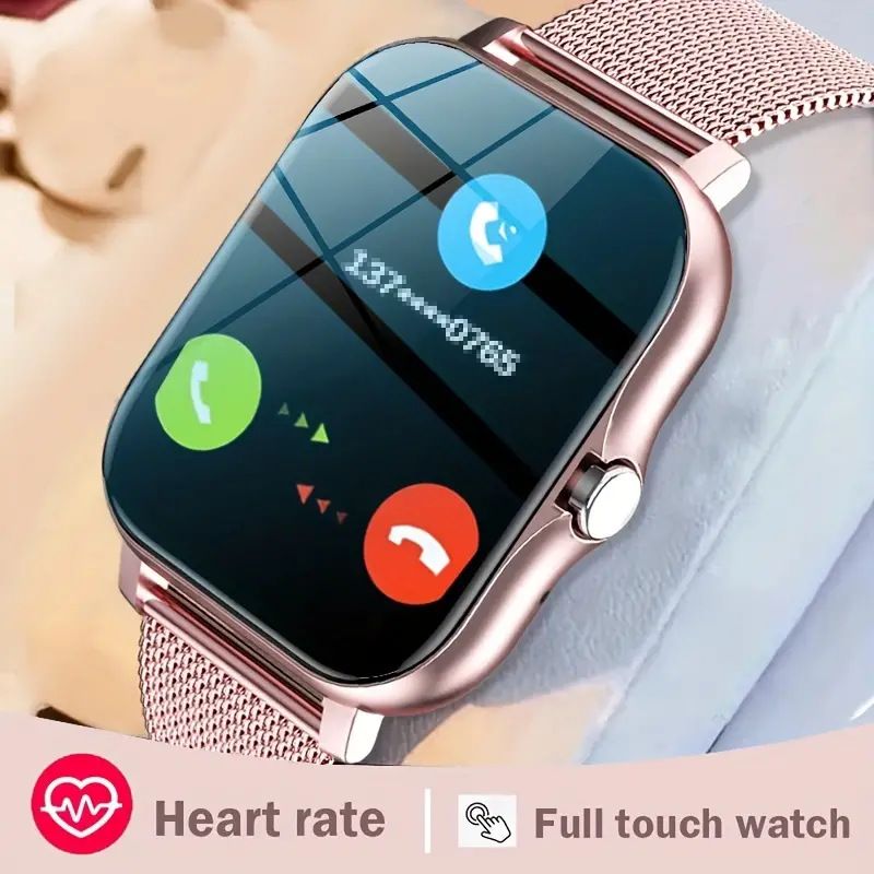 Women Smart Watch Men Smartwatches 1.69" Full touch Bluetooth Call Smart Bracelet Waterproof Fitness Tracker Ladies Health Bracelets Relogio Gold Smart watch bangili ya saa nzuri Silver Smart Watch