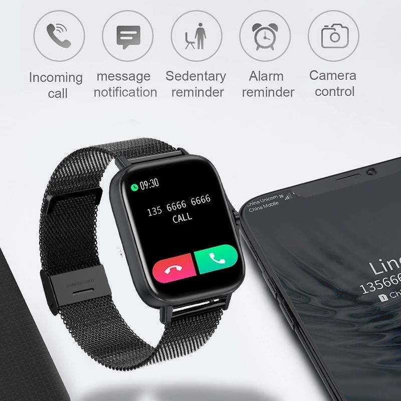 Women Smart Watch Men Smartwatches 1.69" Full touch Bluetooth Call Smart Bracelet Waterproof Fitness Tracker Ladies Health Bracelets Relogio Gold Smart watch bangili ya saa nzuri Silver Smart Watch