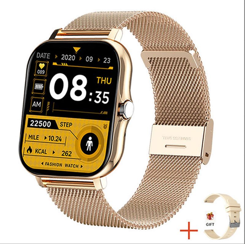 Women Smart Watch Men Smartwatches 1.69" Full touch Bluetooth Call Smart Bracelet Waterproof Fitness Tracker Ladies Health Bracelets Relogio Gold Smart watch bangili ya saa nzuri Silver Smart Watch