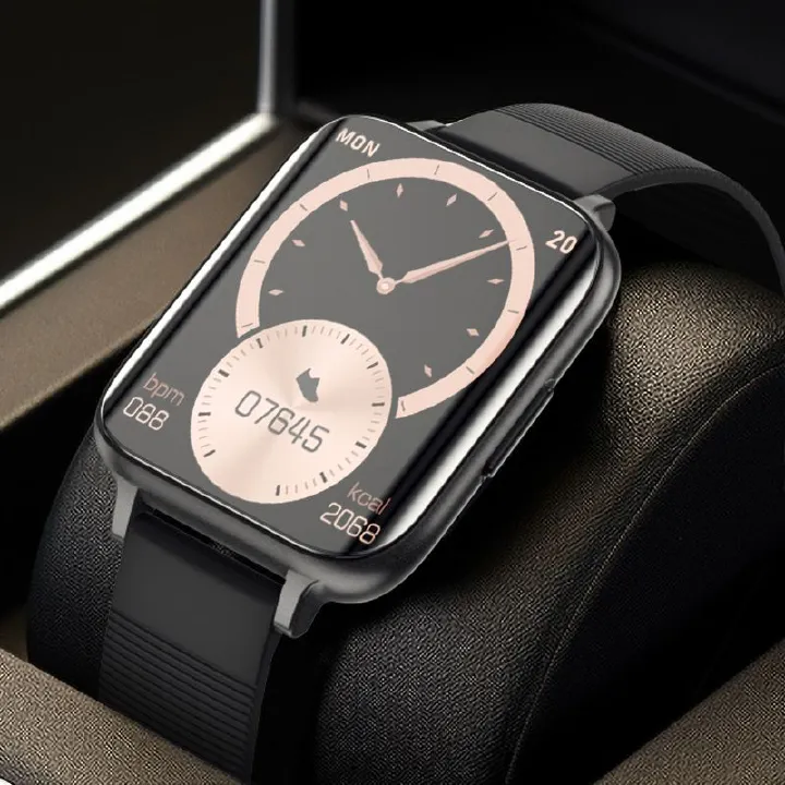 Men Women Smart Watch IP68 Waterproof Bluetooth Full Touch 1.96'' Large Screen HD Curved Smart Watch Fitness Sports Smartwatches For Woman Heart Rate ECG Monitor NFC OD1 Smart Watch For Men