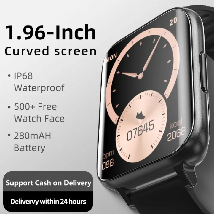 OD1 Thin Bluetooth Call Smart Watch Heart Rate Blood Pressure Monitor Step Body Temperature IP68 Waterproof Sports Smart Bracelet Full Touch HD Curved Screen Smartwatches For Men Smart Watch For Women