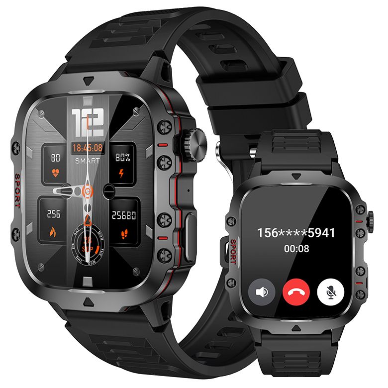 Smartwatches Men Woman QX11 1.96'' large screen Full Touch Bluetooth call smart watch large battery 420mAh heart rate IP68 waterproof Smart Watch for men women Couple Watch Siri AI voice Sports Watch