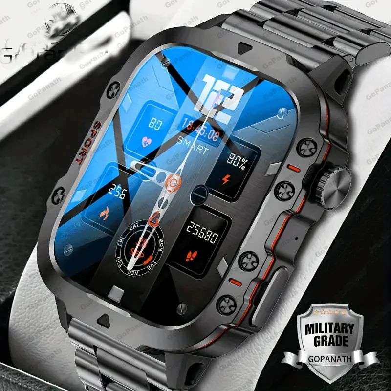Smartwatches Men Woman QX11 1.96'' large screen Full Touch Bluetooth call smart watch large battery 420mAh heart rate IP68 waterproof Smart Watch for men women Couple Watch Siri AI voice Sports Watch