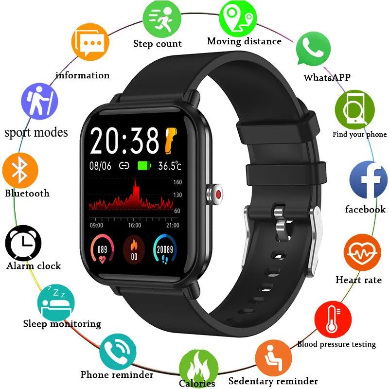 Q9pro body temperature smart watch heart rate blood pressure blood sample waterproof sports men women smart watch ladies watch Sports smart watch Smartwatch For Men Women IP68 waterproof Smart Watch