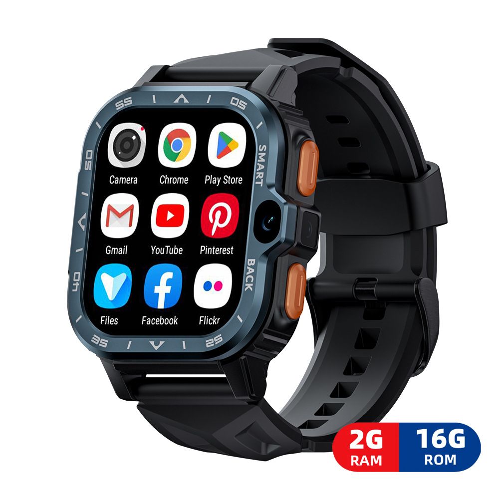 Smartwatches with SIM card And wifi LOKMAT phone smart watch APPLLP 4 MAX Smartwatch video call SOS NFC GPS 2.02'' TFT Touch Screen 800mAh 2G+16G 500W pixels HD Dual Camera 4G Network Face Recognition