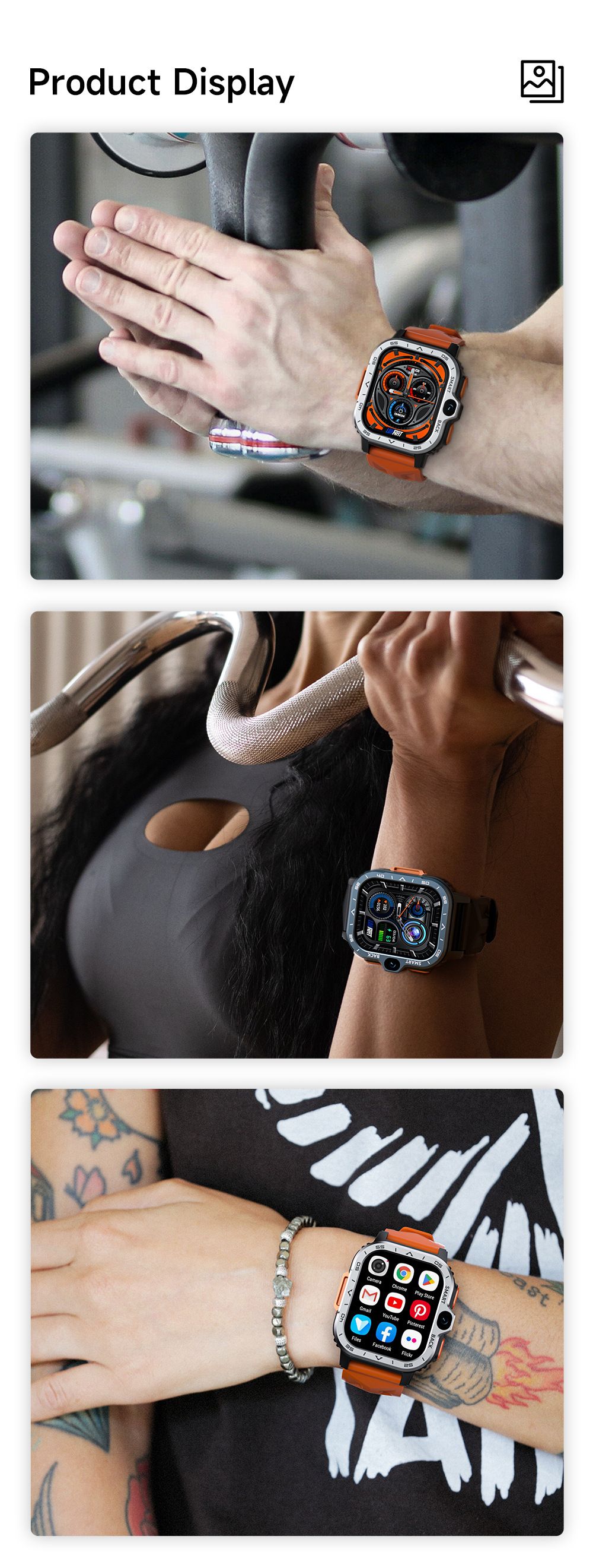 Smartwatches with SIM card And wifi LOKMAT phone smart watch APPLLP 4 MAX Smartwatch video call SOS NFC GPS 2.02'' TFT Touch Screen 800mAh 2G+16G 500W pixels HD Dual Camera 4G Network Face Recognition