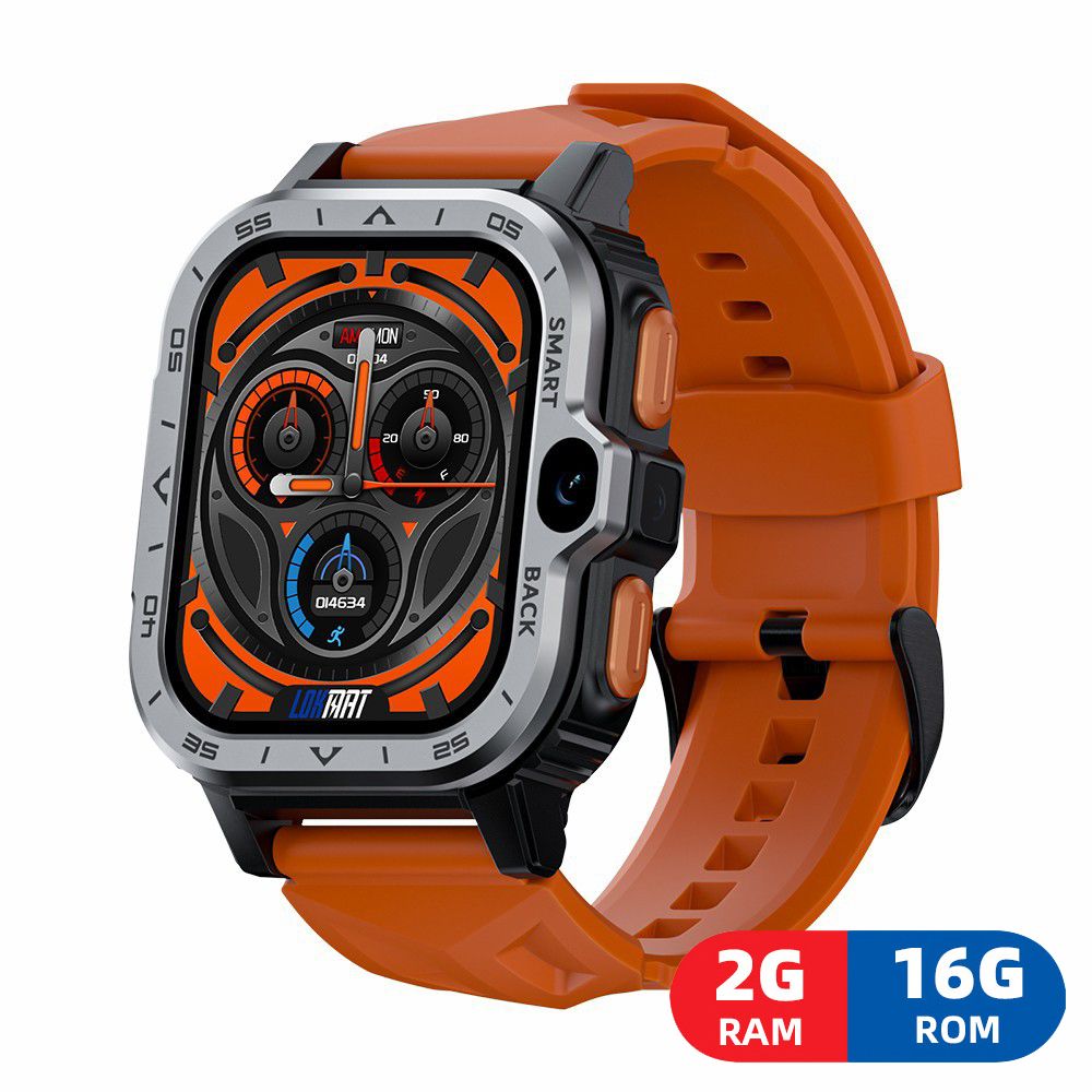 Smartwatches with SIM card And wifi LOKMAT phone smart watch APPLLP 4 MAX Smartwatch video call SOS NFC GPS 2.02'' TFT Touch Screen 800mAh 2G+16G 500W pixels HD Dual Camera 4G Network Face Recognition