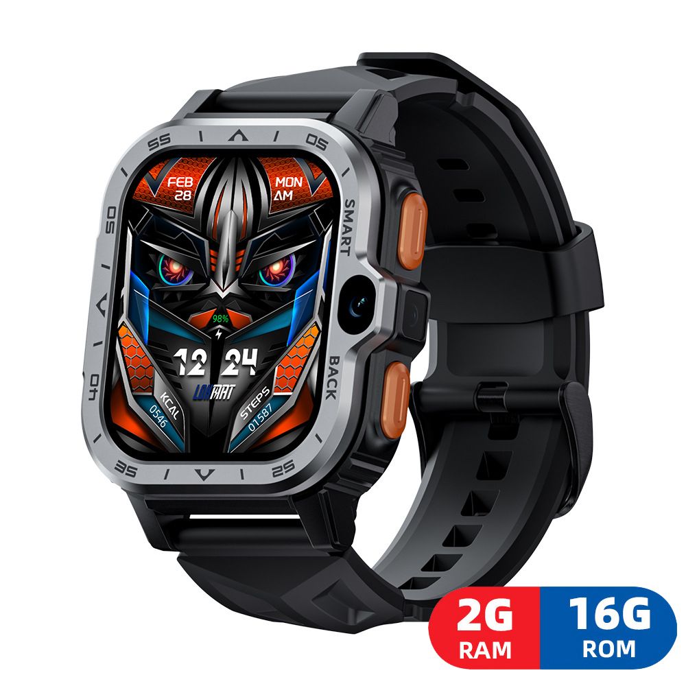 Smartwatches with SIM card And wifi LOKMAT phone smart watch APPLLP 4 MAX Smartwatch video call SOS NFC GPS 2.02'' TFT Touch Screen 800mAh 2G+16G 500W pixels HD Dual Camera 4G Network Face Recognition