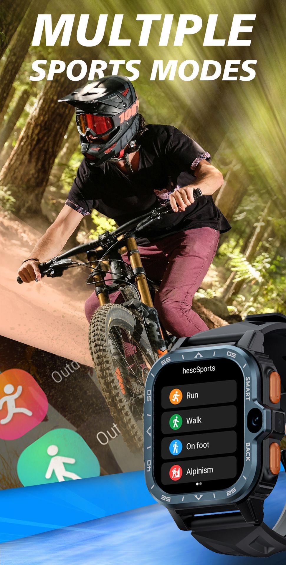 Smartwatches with SIM card And wifi LOKMAT phone smart watch APPLLP 4 MAX Smartwatch video call SOS NFC GPS 2.02'' TFT Touch Screen 800mAh 2G+16G 500W pixels HD Dual Camera 4G Network Face Recognition