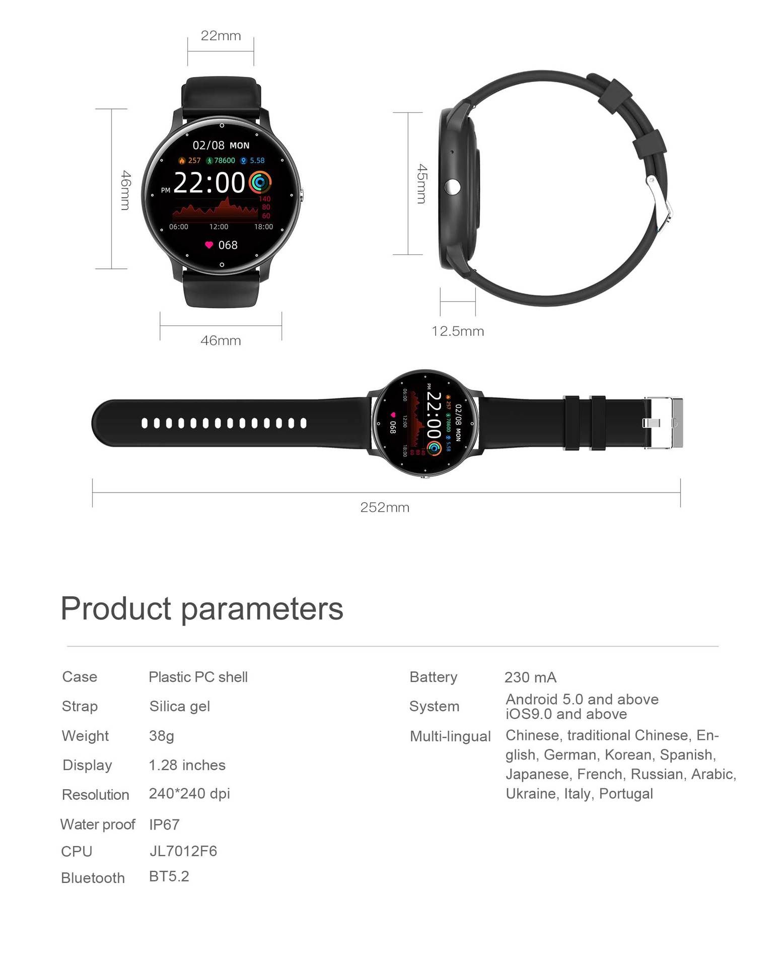 Men Women Smart Bracelet ZL02C Pro smart watch Bluetooth call heart rate blood oxygen outdoor Fitness Tracker sport smart watch Waterproof Sports bracelet For Android IOS SAMSUNG XIAOMI HUAWEI IPHONE