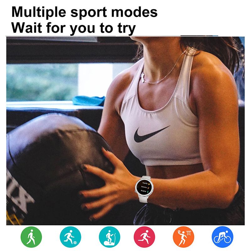 HK43 Women Smart Watch Bluetooth Call Smartwatch Offline Payment NFC Heart Rate Blood Pressure Monitor Exercise Pedometer Huawei Smart Watch 3 Silver Waterproof Smart watch For Women White Sport watch