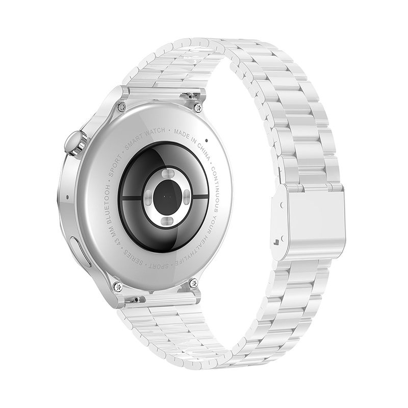 HK43 Women Smart Watch Bluetooth Call Smartwatch Offline Payment NFC Heart Rate Blood Pressure Monitor Exercise Pedometer Huawei Smart Watch 3 Silver Waterproof Smart watch For Women White Sport watch