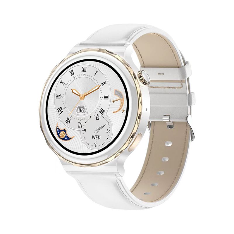 HK43 Women Smart Watch Bluetooth Call Smartwatch Offline Payment NFC Heart Rate Blood Pressure Monitor Exercise Pedometer Huawei Smart Watch 3 Silver Waterproof Smart watch For Women White Sport watch