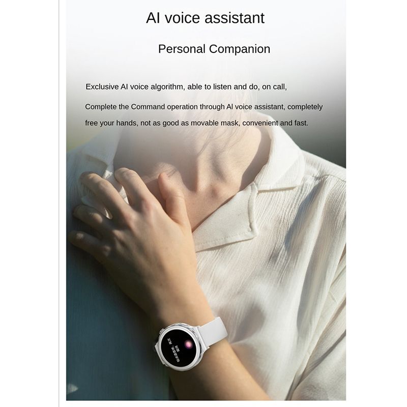 HK43 Women Smart Watch Bluetooth Call Smartwatch Offline Payment NFC Heart Rate Blood Pressure Monitor Exercise Pedometer Huawei Smart Watch 3 Silver Waterproof Smart watch For Women White Sport watch