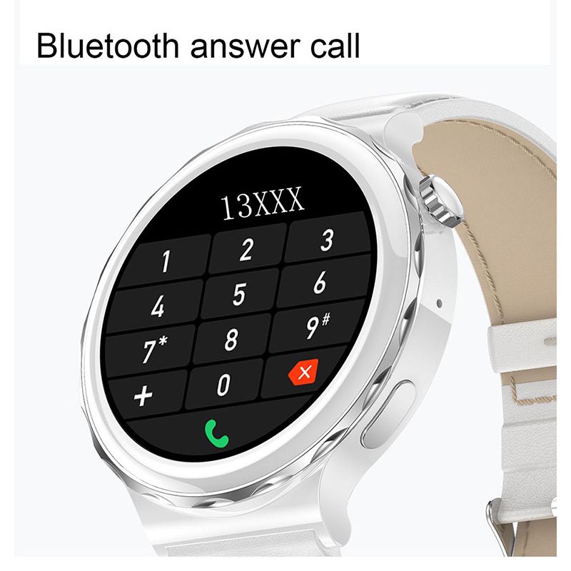 HK43 Women Smart Watch Bluetooth Call Smartwatch Offline Payment NFC Heart Rate Blood Pressure Monitor Exercise Pedometer Huawei Smart Watch 3 Silver Waterproof Smart watch For Women White Sport watch