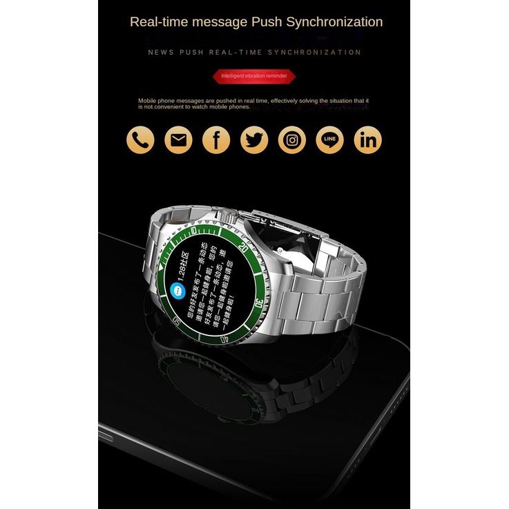 R1 Bluetooth Smart Watch Amoled Touch Screen Stainless Steel Waterproof Bluetooth Sport Bracelet R1 Heart Rate Blood Pressure Monitoring Fitness Tracker Watch Sports Smartwatch Men Smart watch For Men