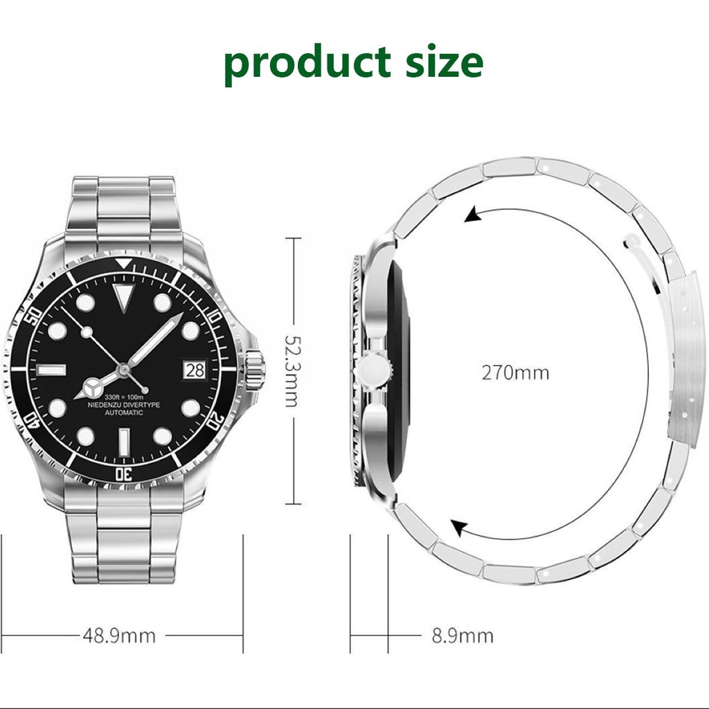 R1 Bluetooth Smart Watch Amoled Touch Screen Stainless Steel Waterproof Bluetooth Sport Bracelet R1 Heart Rate Blood Pressure Monitoring Fitness Tracker Watch Sports Smartwatch Men Smart watch For Men