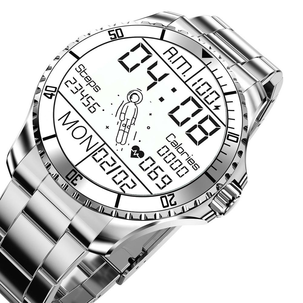 R1 Bluetooth Smart Watch Amoled Touch Screen Stainless Steel Waterproof Bluetooth Sport Bracelet R1 Heart Rate Blood Pressure Monitoring Fitness Tracker Watch Sports Smartwatch Men Smart watch For Men