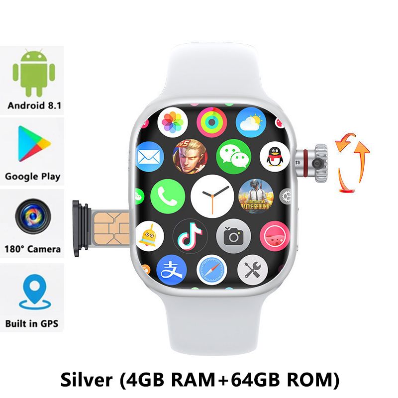 4G Cellular Network CD99 Smart Watch SIM Card Wifi Bluetooth Smart watch With camera Men Women Smart Bracelet Smartphone Waterproof Smartwatch Men's Smartwatches Sports Watch S9 Watch 64GB ROM