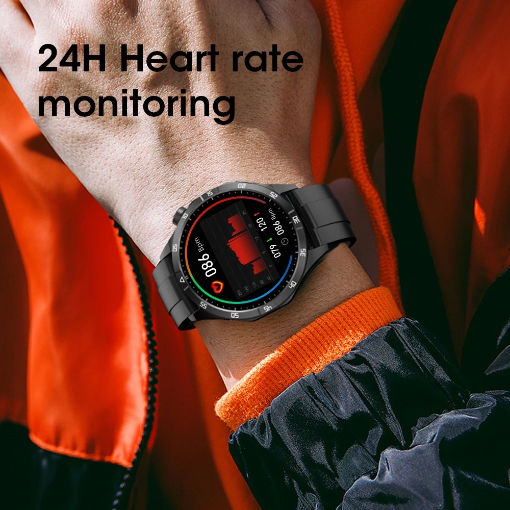 Men Fitness Sports Smart watch man Smartwatches Bluetooth Call Smart Watch 1.5'' Touch Control Heart Rate Sleep Monitor GT4 LT09 Message Reminder Waterproof Silver Smart watch For Man Round HD Screen