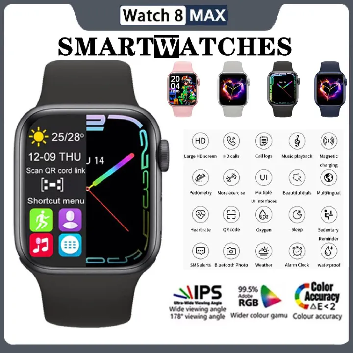 Bluetooth smart watch 8 max waterproof smart watch Men Women Sports watches Fitness Tracker smart watch for men smart watch for kids smart watch for woman Heart Rate Monitor Men Watches ladies watches