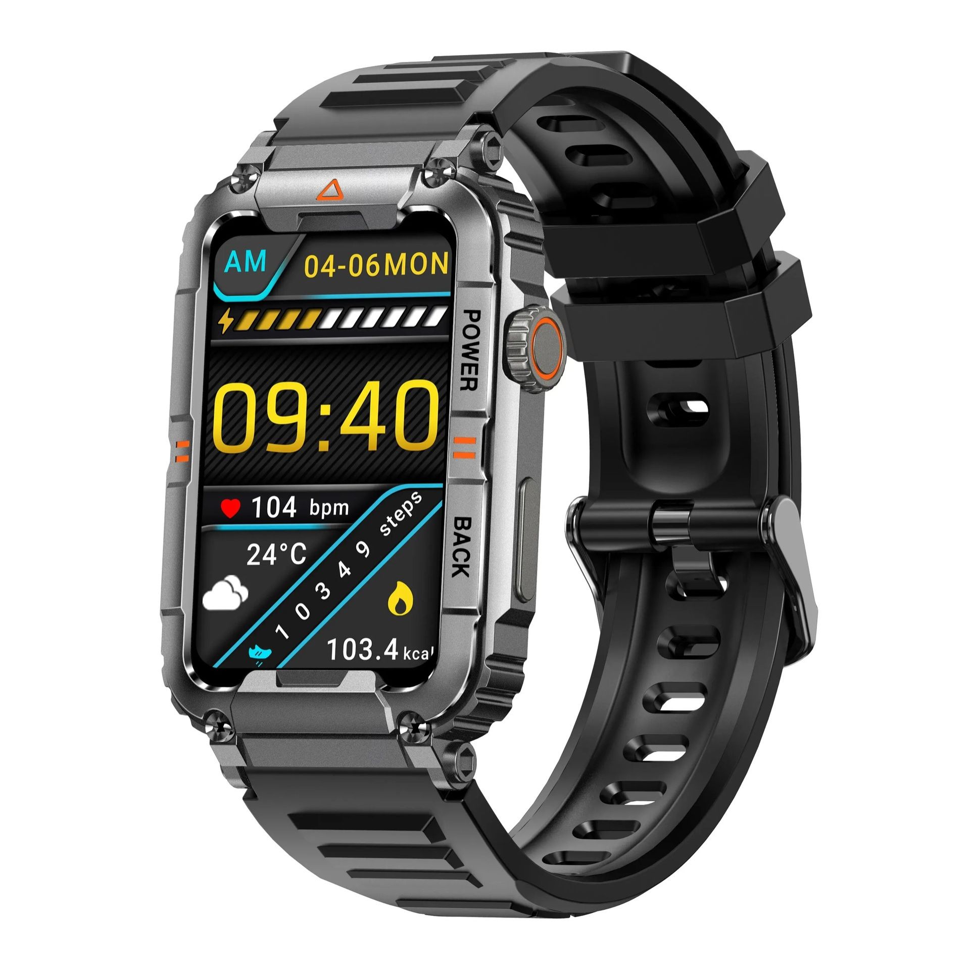 New KR88 smart watch Bluetooth call heart rate blood pressure blood oxygen monitoring outdoor sports waterproof cold-proof anti-fall watch Men's Watches Women's Watch Sports Fitness smart bracelet
