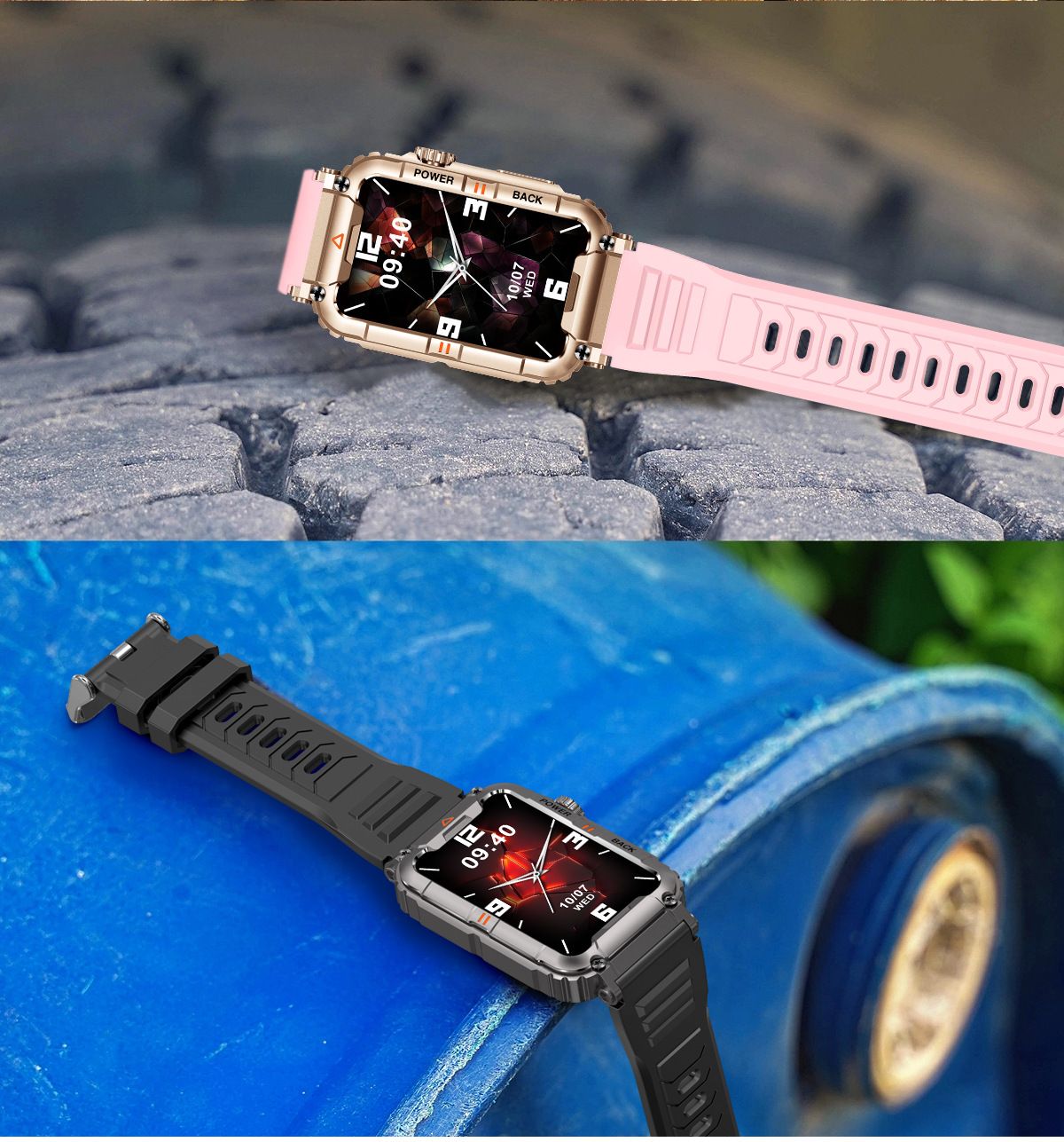 New KR88 smart watch Bluetooth call heart rate blood pressure blood oxygen monitoring outdoor sports waterproof cold-proof anti-fall watch Men's Watches Women's Watch Sports Fitness smart bracelet
