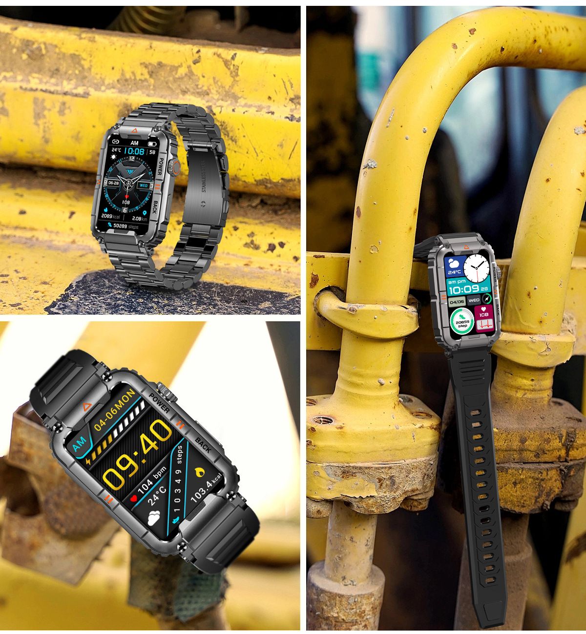 New KR88 smart watch Bluetooth call heart rate blood pressure blood oxygen monitoring outdoor sports waterproof cold-proof anti-fall watch Men's Watches Women's Watch Sports Fitness smart bracelet