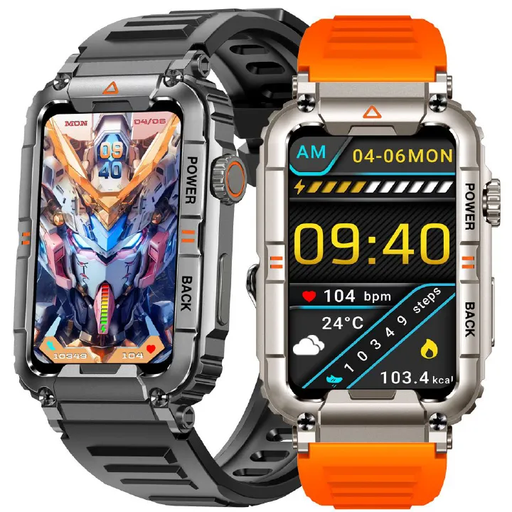 New KR88 smart watch Bluetooth call heart rate blood pressure blood oxygen monitoring outdoor sports waterproof cold-proof anti-fall watch Men's Watches Women's Watch Sports Fitness smart bracelet