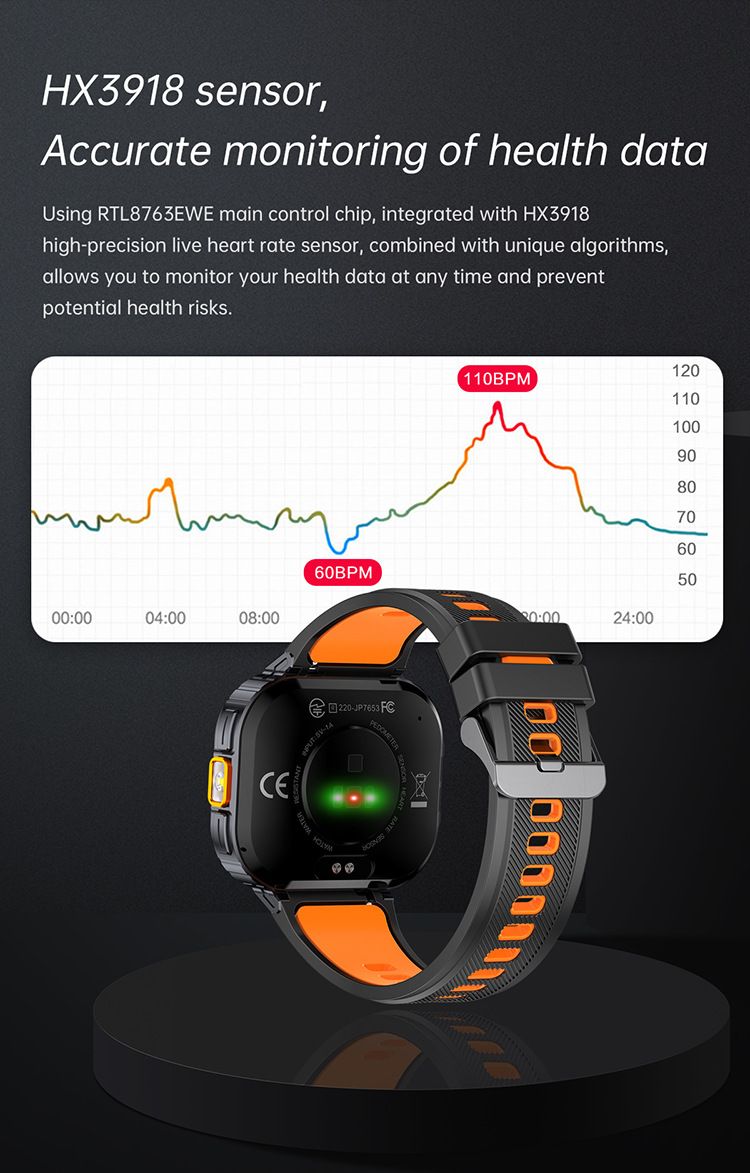 Men sport smart watch 2.0'' HD 400mAh long battery life Touch Control Bluetooth Smart watch Outdoor Waterproof Fitness Men Smartwatches With flashlight heart rate Monitor NX23 Smart watch For Men