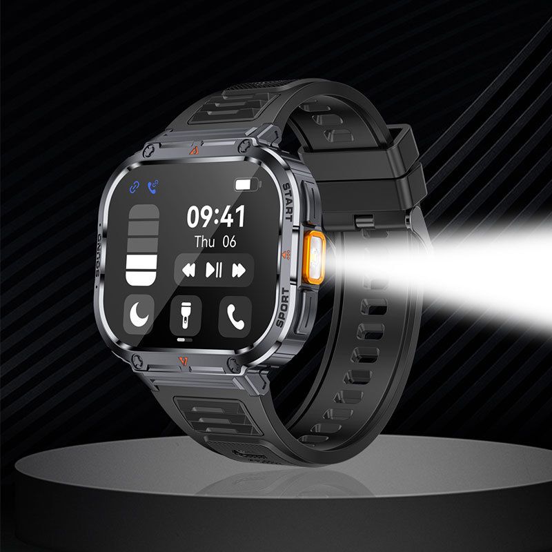 Men sport smart watch 2.0'' HD 400mAh long battery life Touch Control Bluetooth Smart watch Outdoor Waterproof Fitness Men Smartwatches With flashlight heart rate Monitor NX23 Smart watch For Men