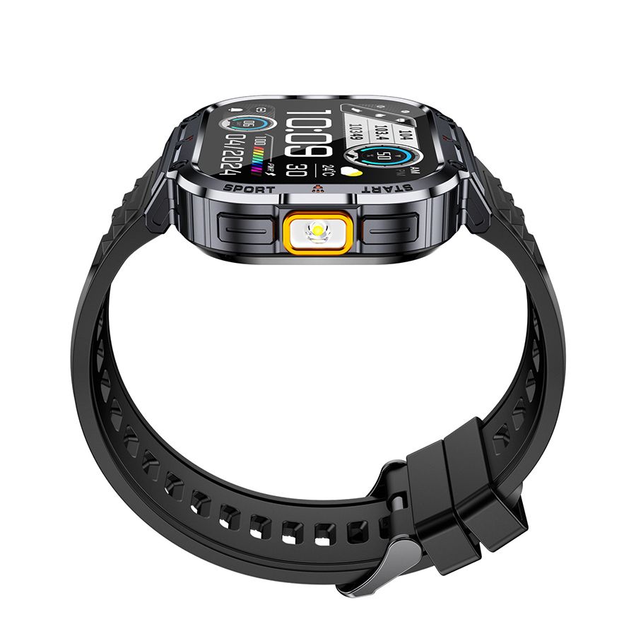 Men sport smart watch 2.0'' HD 400mAh long battery life Touch Control Bluetooth Smart watch Outdoor Waterproof Fitness Men Smartwatches With flashlight heart rate Monitor NX23 Smart watch For Men