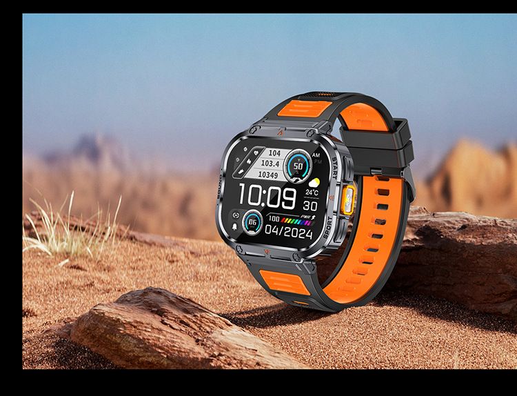 Men sport smart watch 2.0'' HD 400mAh long battery life Touch Control Bluetooth Smart watch Outdoor Waterproof Fitness Men Smartwatches With flashlight heart rate Monitor NX23 Smart watch For Men