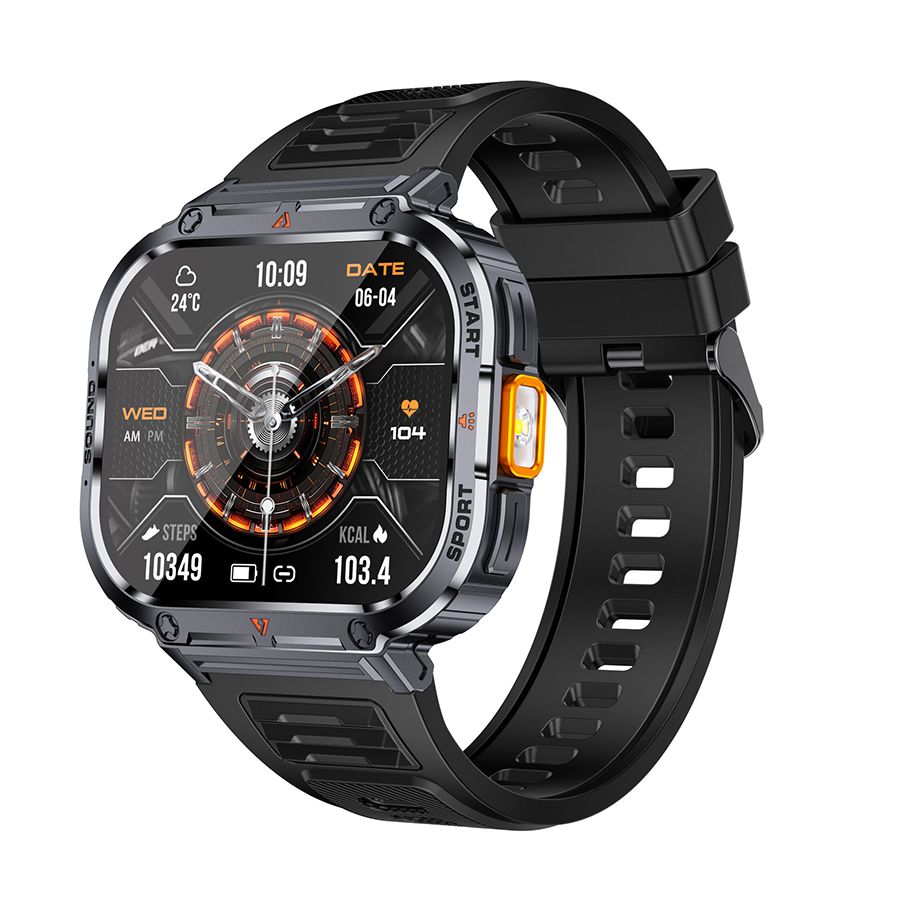 Men sport smart watch 2.0'' HD 400mAh long battery life Touch Control Bluetooth Smart watch Outdoor Waterproof Fitness Men Smartwatches With flashlight heart rate Monitor NX23 Smart watch For Men