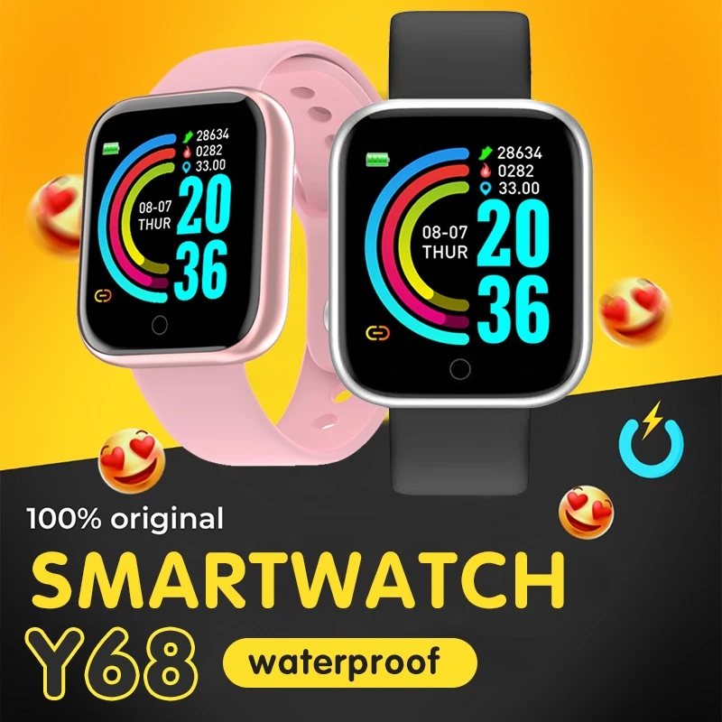 New Macaron Color Smart Watch Bluetooth Call Sport Fitness Tracker Heart rate Monitor Waterproof Smartwatch Men Smart watch Women Smart watch Wrist Band Boys Girls Smart Bracelet Smart watch For Kids