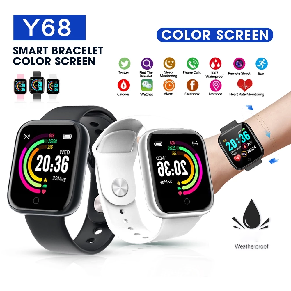 New Macaron Color Smart Watch Bluetooth Call Sport Fitness Tracker Heart rate Monitor Waterproof Smartwatch Men Smart watch Women Smart watch Wrist Band Boys Girls Smart Bracelet Smart watch For Kids