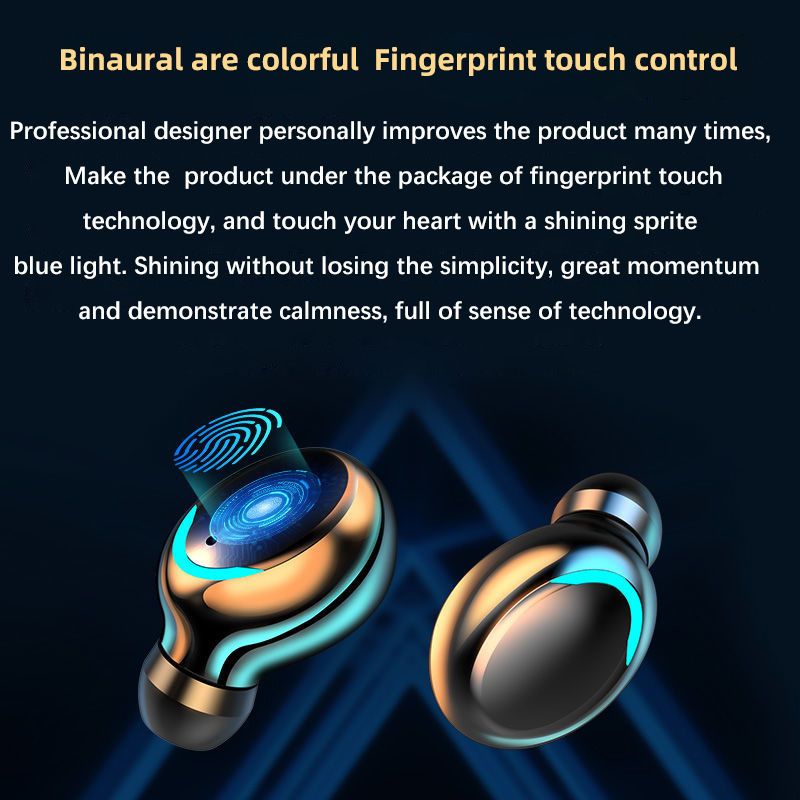 F9-5 Bluetooth headset digital display high power wireless earbuds HIFI binaural touch control mini headset waterproof Earpods in-ear noise reduction Bluetooth Headphone Gaming Earbuds For IOS Andriod