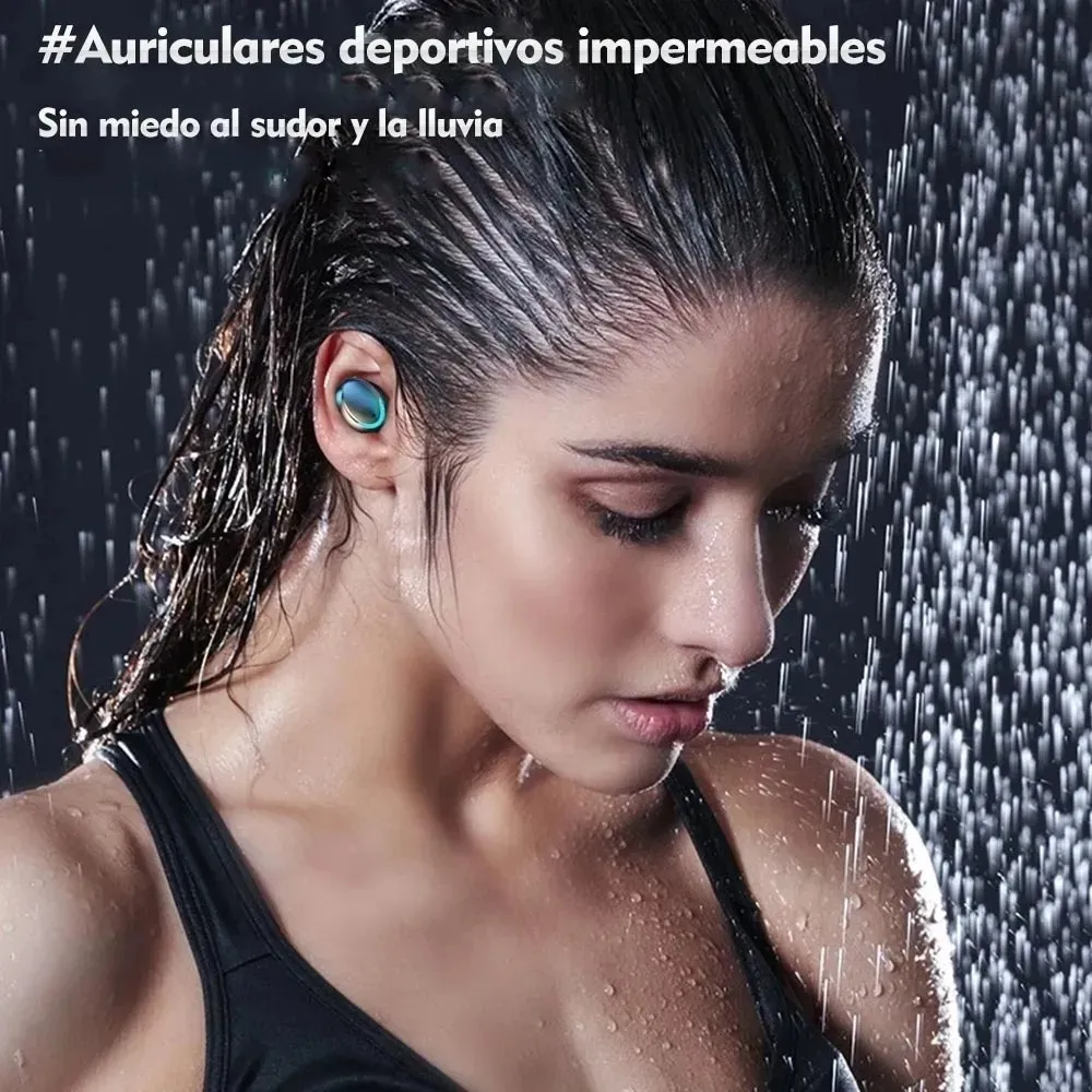 F9-5 Bluetooth headset digital display high power wireless earbuds HIFI binaural touch control mini headset waterproof Earpods in-ear noise reduction Bluetooth Headphone Gaming Earbuds For IOS Andriod